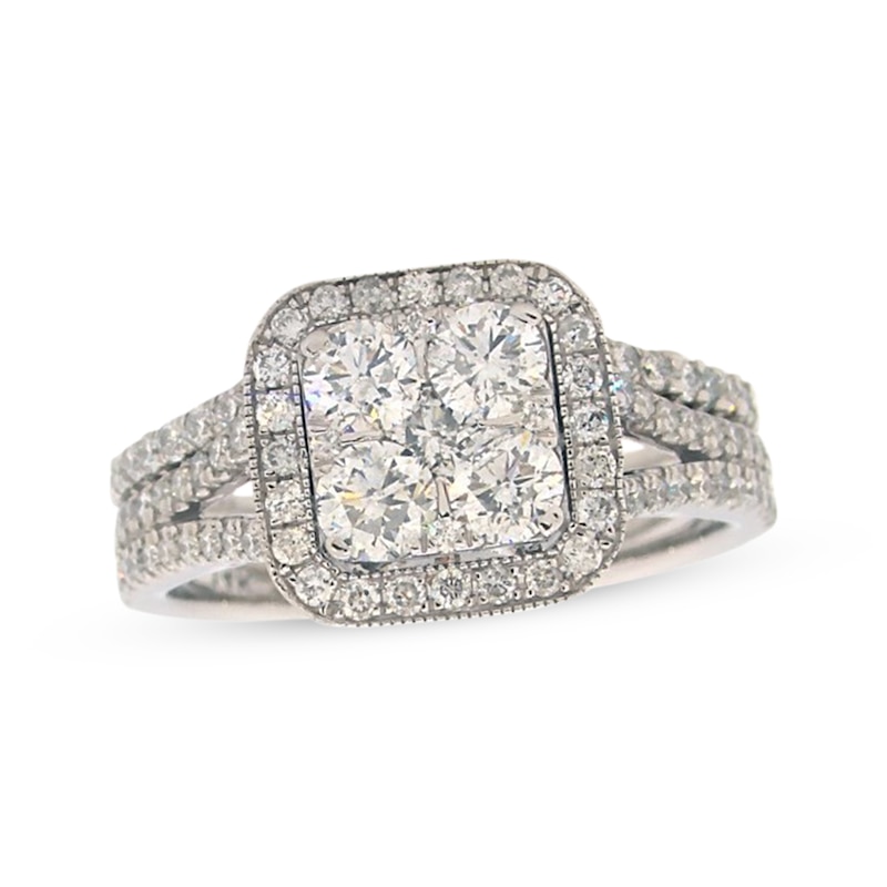 Main Image 1 of Previously Owned Multi-Diamond Bridal Set 1-5/8 ct tw Round-cut 14K Two-Tone Gold