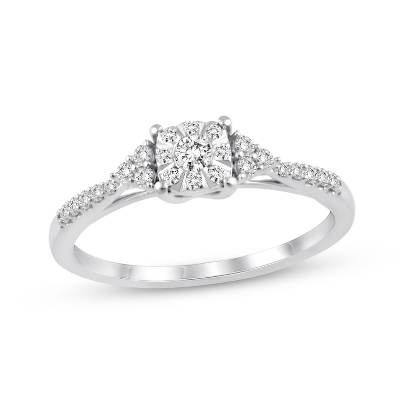 Previously Owned Diamond Engagement Ring 1/4 ct tw Round-cut 10K White Gold
