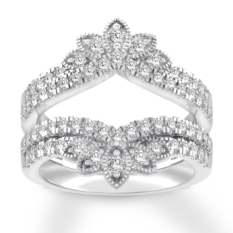 Main Image 1 of Previously Owned Diamond Enhancer Ring 1 ct tw Round-cut 14K White Gold
