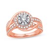 Previously Owned Diamond Engagement Ring 7/8 ct tw Round-cut 14K Two-Tone Gold