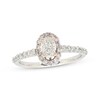Previously Owned Diamond Engagement Ring 7/8 ct tw Oval & Round-cut Diamonds 14K Two-Tone Gold