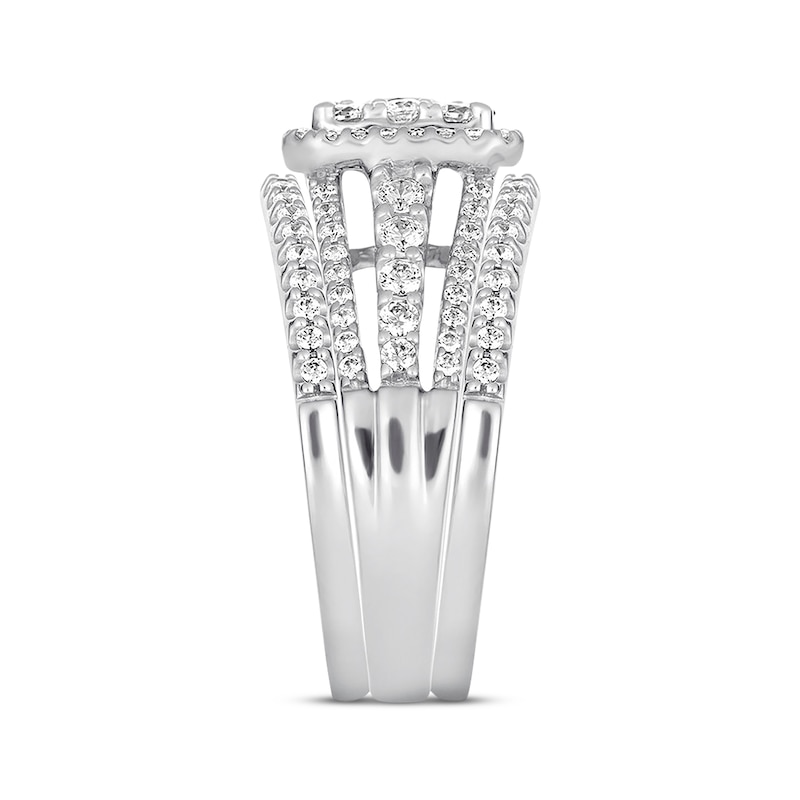 Previously Owned Diamond Bridal Set 1-1/2 ct tw Round-cut 14K White Gold