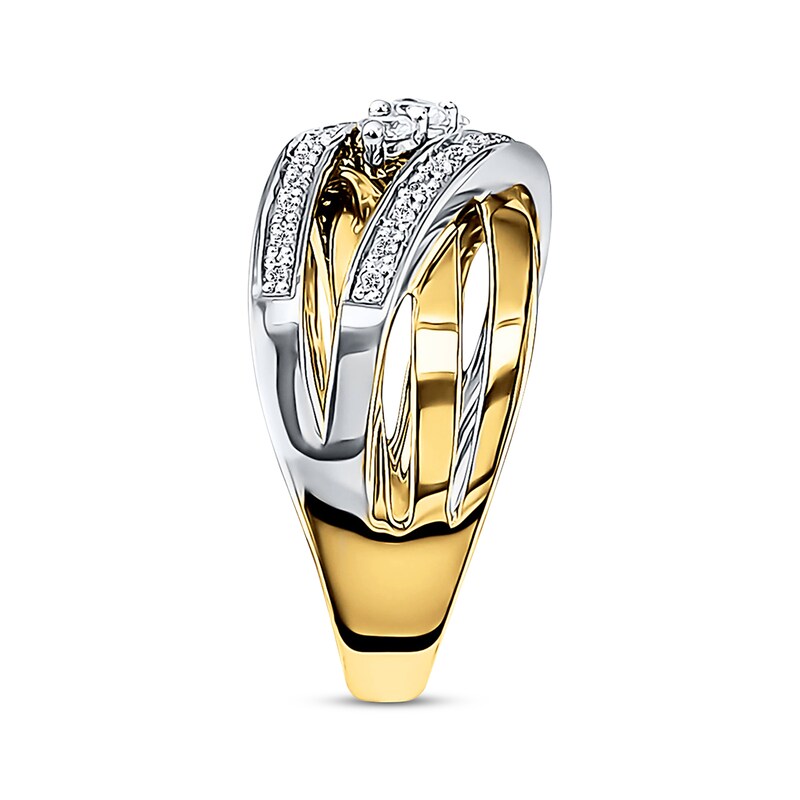 Main Image 3 of Previously Owned Diamond Ring 1/3 ct tw Round-cut 10K Two-Tone Gold