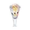 Thumbnail Image 2 of Previously Owned Diamond Ring 1/4 ct tw Round-cut 10K Tri-Color Gold