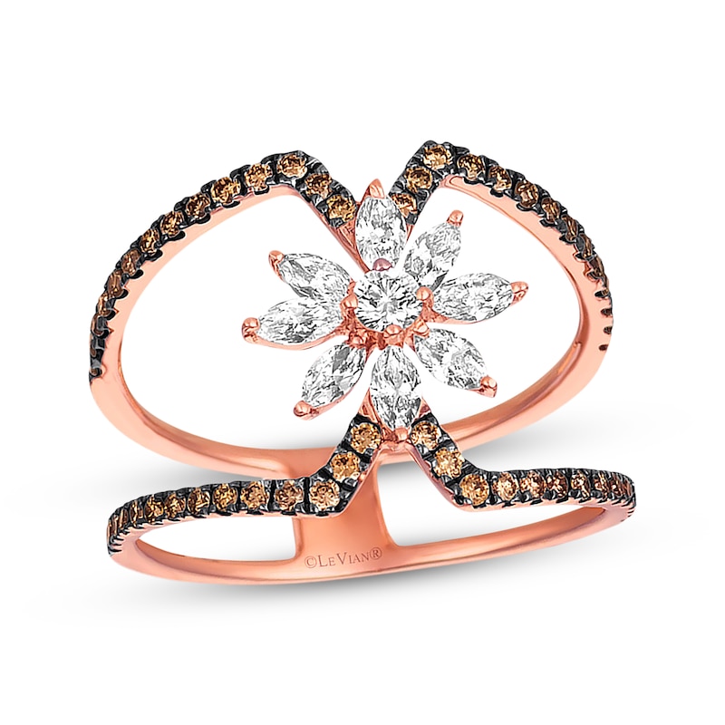 Main Image 1 of Previously Owned Le Vian Chocolate Diamond Ring 7/8 ct tw 14K Strawberry Gold