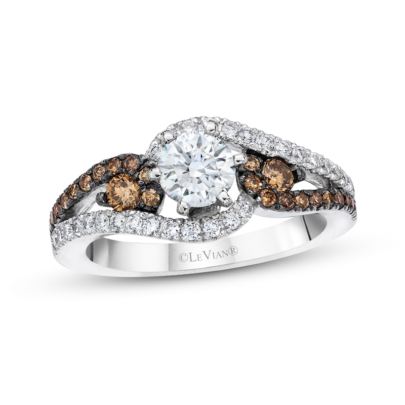Previously Owned Le Vian Engagement Ring 1-1/8 ct tw Round-cut Diamonds 14K Vanilla Gold