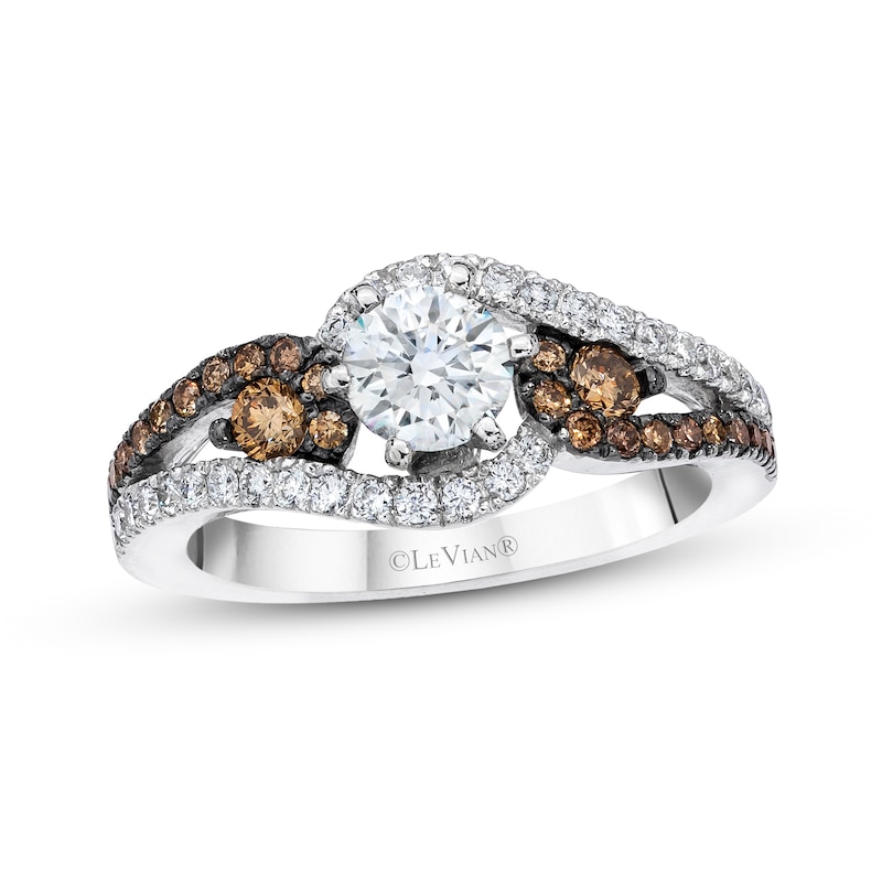 Main Image 1 of Previously Owned Le Vian Engagement Ring 1-1/8 ct tw Round-cut Diamonds 14K Vanilla Gold