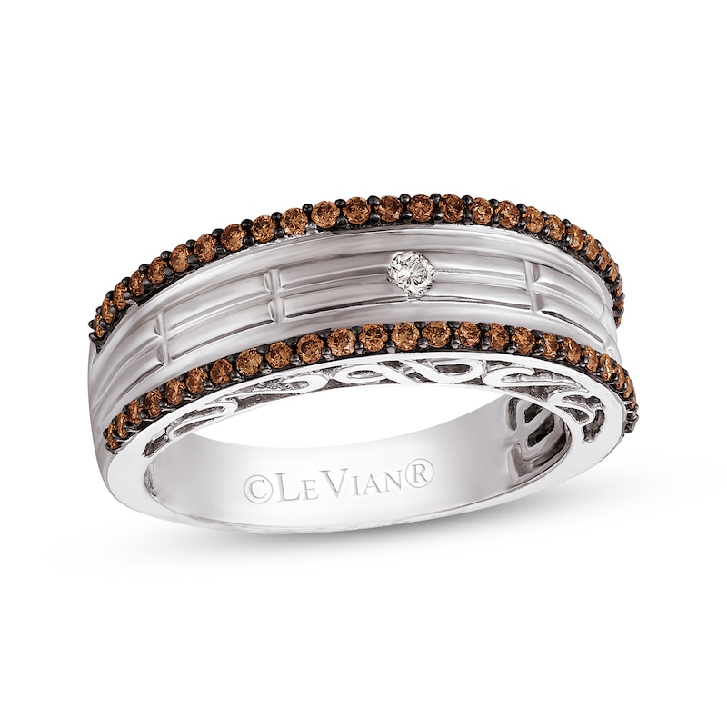 Main Image 1 of Previously Owned Men's Le Vian Diamond Ring 1/2 ct tw Round-cut 14K Vanilla Gold