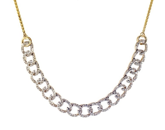 Previously Owned Diamond Link Bolo Necklace 1/2 ct tw 10K Yellow Gold