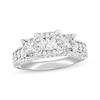 Thumbnail Image 1 of Previously Owned 3-Stone Diamond Engagement Ring 1-1/2 ct tw Princess & Round-cut 14K White Gold