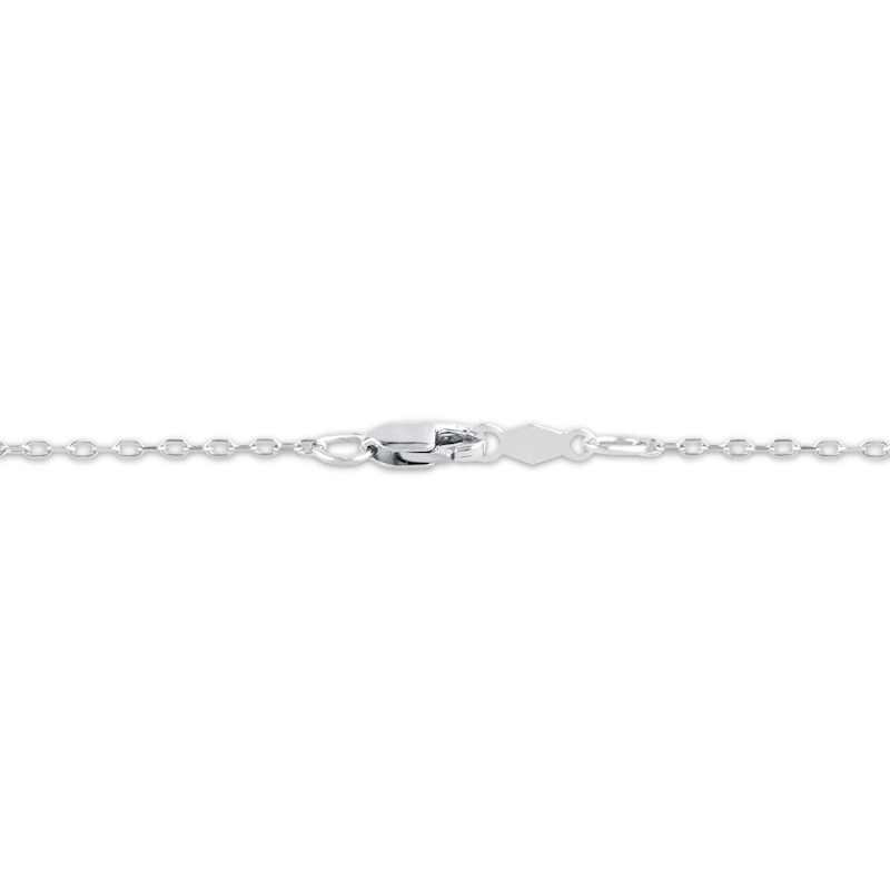 Main Image 4 of Previously Owned Diamond Cross Necklace 1/4 ct tw Round-cut Sterling Silver 18"