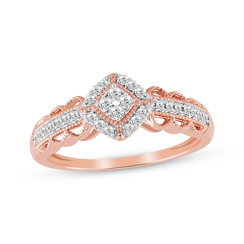 Previously Owned Diamond Ring 1/6 ct tw Round-cut 10K Rose Gold