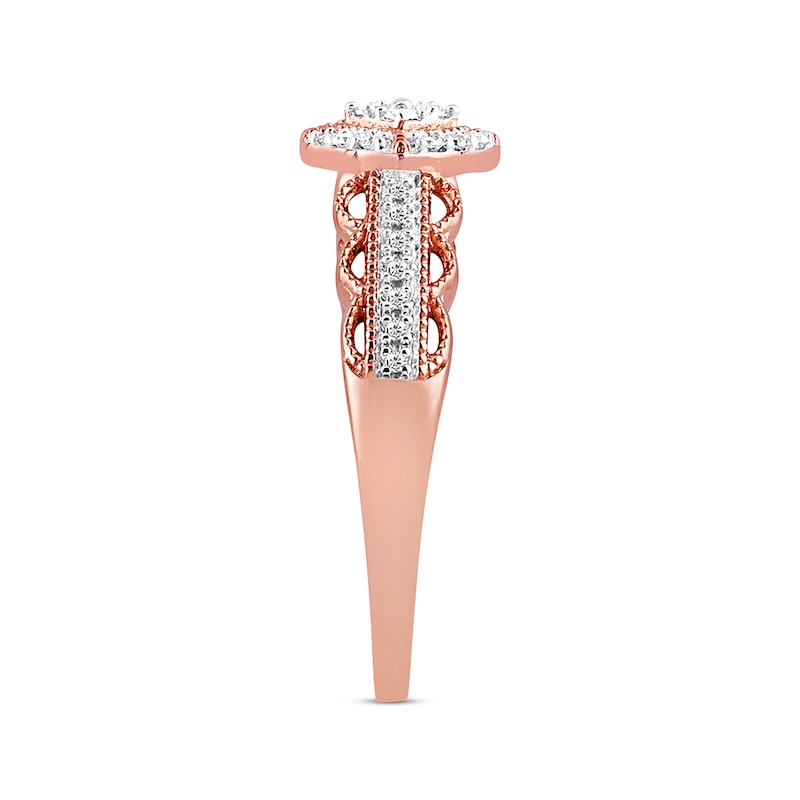 Previously Owned Diamond Ring 1/6 ct tw Round-cut 10K Rose Gold