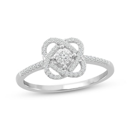 Previously Owned Center of Me Diamond Ring 1/5 ct tw 10K White Gold