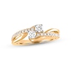Thumbnail Image 1 of Previously Owned Ever Us Two-Stone Diamond Anniversary Ring 1/2 ct tw Round-cut 14K Yellow Gold