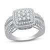 Thumbnail Image 1 of Previously Owned Diamond Fashion Ring 1 ct tw Round & Baguette 10K White Gold