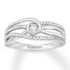 Thumbnail Image 1 of Previously Owned Interwoven Diamond Ring 1/5 ct tw Round-cut 10K White Gold