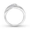Thumbnail Image 2 of Previously Owned Interwoven Diamond Ring 1/5 ct tw Round-cut 10K White Gold