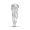 Thumbnail Image 3 of Previously Owned Interwoven Diamond Ring 1/5 ct tw Round-cut 10K White Gold