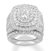 Thumbnail Image 1 of Previously Owned Diamond Bridal Set 5-3/8 ct tw Round/Baguette 14K White Gold