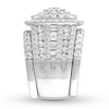 Thumbnail Image 2 of Previously Owned Diamond Bridal Set 5-3/8 ct tw Round/Baguette 14K White Gold