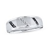 Thumbnail Image 1 of Previously Owned Men's Diamond Band 1/5 ct tw Black/White 10K White Gold Size 7.25