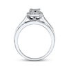 Thumbnail Image 3 of Previously Owned Diamond Engagement Ring 1/3 ct tw Princess/Round-cut 10K White Gold Size 4.5
