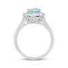 Thumbnail Image 3 of Previously Owned Neil Lane Aquamarine Ring 1-1/4 ct tw Round-cut Diamonds 14K White Gold