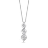 Thumbnail Image 1 of Previously Owned Diamond Twist Necklace 1/5 ct tw Round-cut Sterling Silver 18"