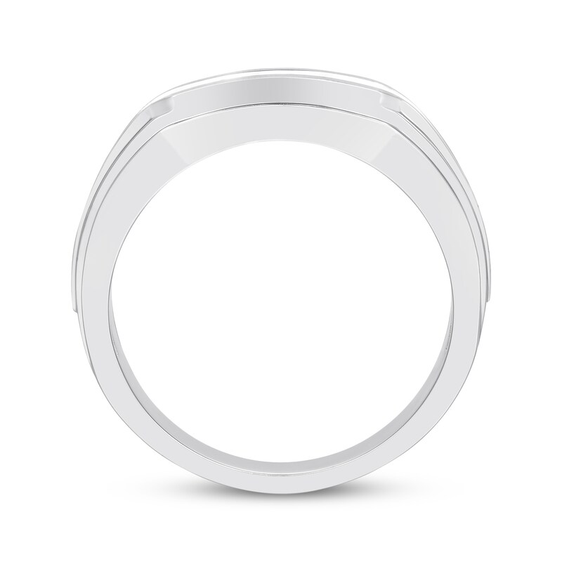 Main Image 2 of Previously Owned Men's Diamond Wedding Band 1/2 Carat tw 10K White Gold