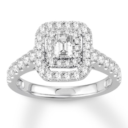 Previously Owned Emerald-Cut Diamond Engagement Ring 1 ct tw 14K White Gold
