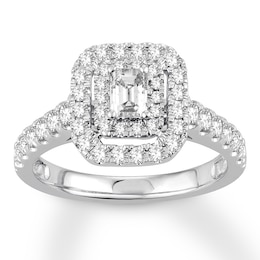 Previously Owned Emerald-Cut Diamond Engagement Ring 1 ct tw 14K White Gold