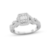 Thumbnail Image 1 of Previously Owned  Diamond Engagement Ring 7/8 ct tw Baguette & Round-cut 14K White Gold