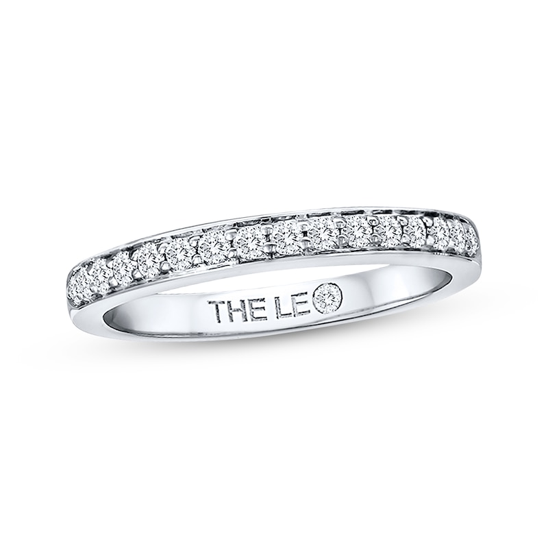 Previously Owned THE LEO Diamond Wedding Band 1/4 ct tw Round-cut 14K White Gold