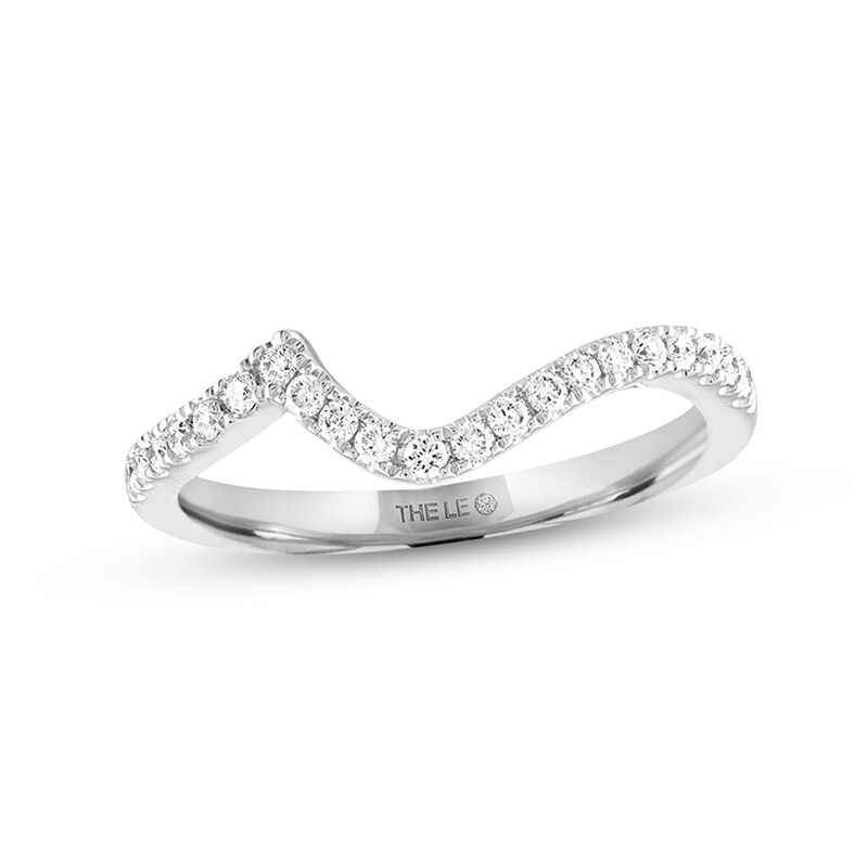 Main Image 1 of Previously Owned THE LEO Diamond Wedding Band 1/5 ct tw Round-cut 14K White Gold