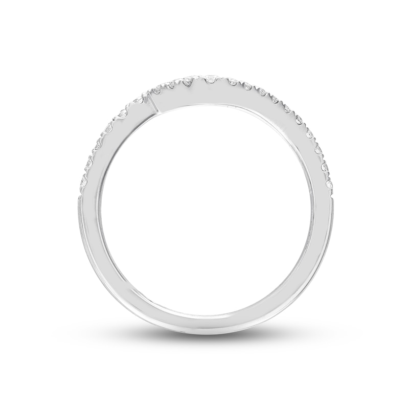 Main Image 2 of Previously Owned THE LEO Diamond Wedding Band 1/5 ct tw Round-cut 14K White Gold