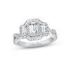 Thumbnail Image 1 of Previously Owned Neil Lane Engagement Ring 1-1/2 ct tw Emerald & Round-cut Diamonds 14K White Gold