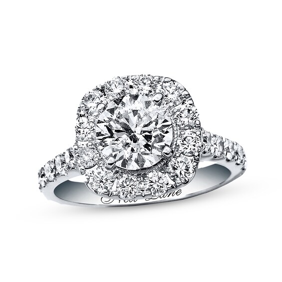 Previously Owned Neil Lane Engagement Ring 2-3/4 ct tw Round-cut Diamonds 14K White Gold Size