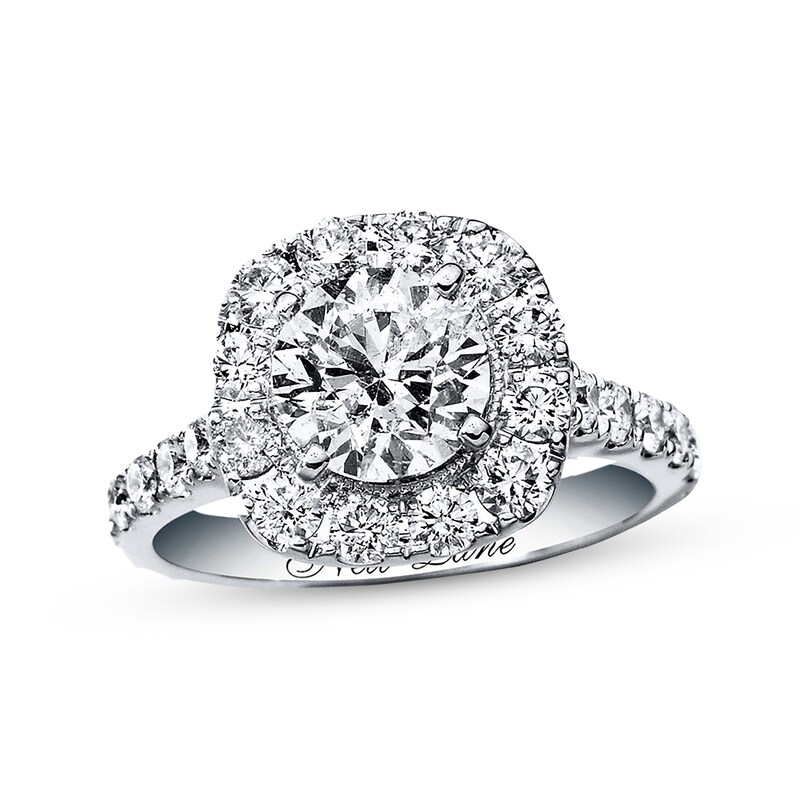 Previously Owned Neil Lane Engagement Ring 2-3/4 ct tw Round-cut Diamonds 14K White Gold - Size 4.75