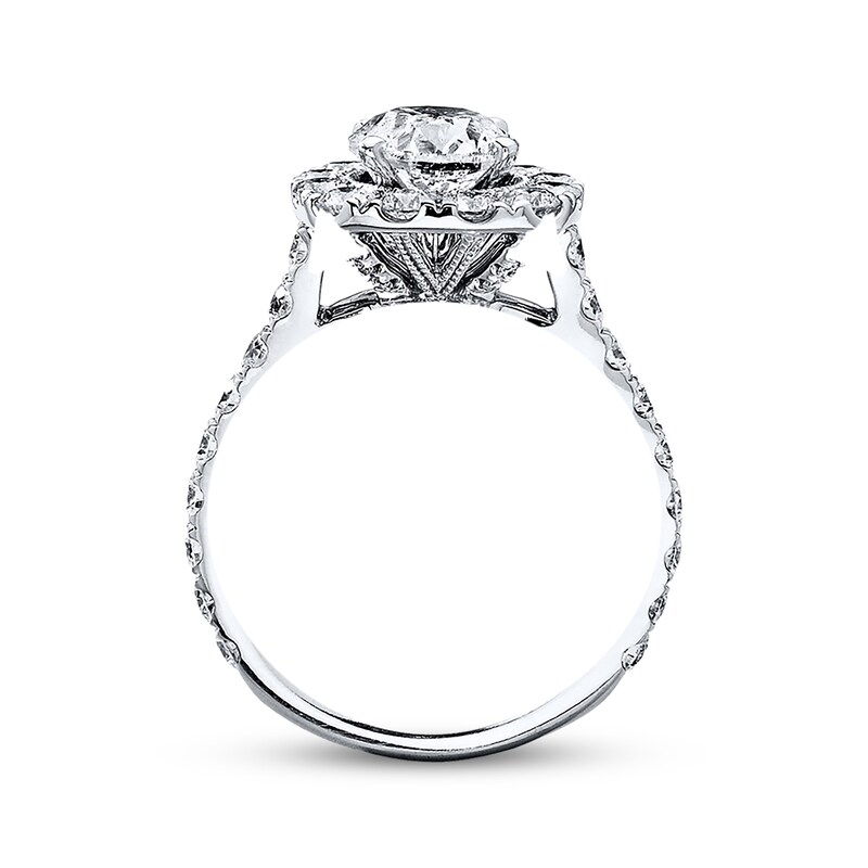 Previously Owned Neil Lane Engagement Ring 2-3/4 ct tw Round-cut Diamonds 14K White Gold - Size 4.75