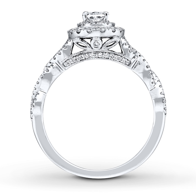 Main Image 2 of Previously Owned Neil Lane Bridal Diamond Ring 1-1/6 ct tw Oval & Round-cut 14K White Gold Size 4