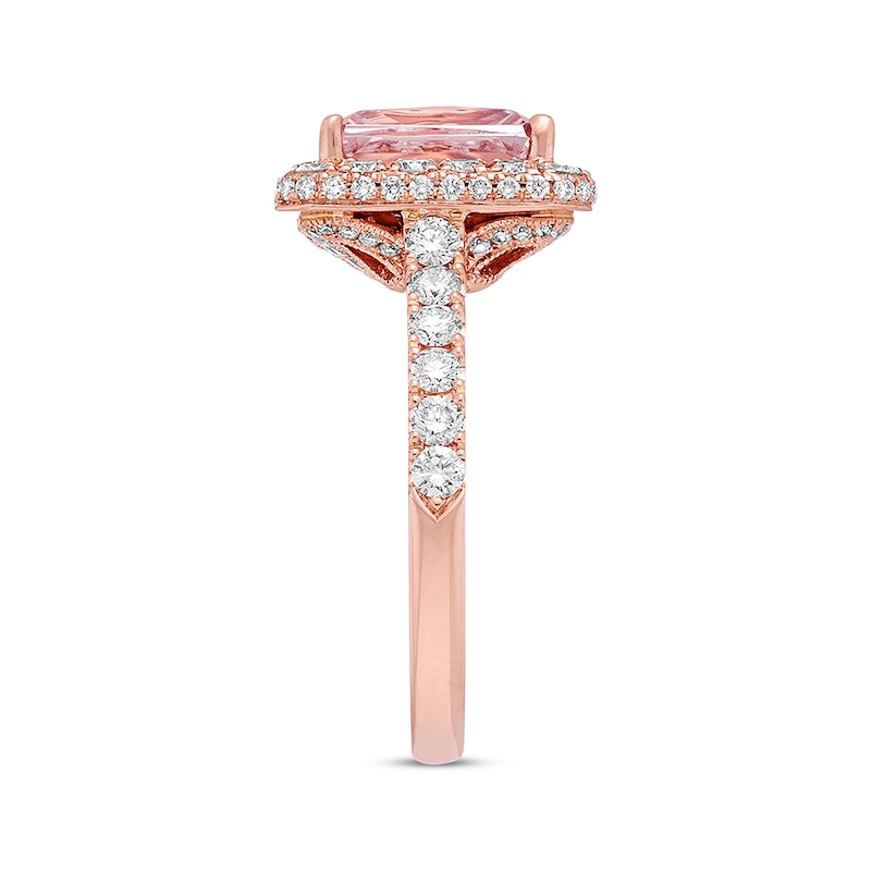 Main Image 2 of Previously Owned Neil Lane Morganite Engagement Ring 1 ct tw Diamonds 14K Rose Gold Size 4
