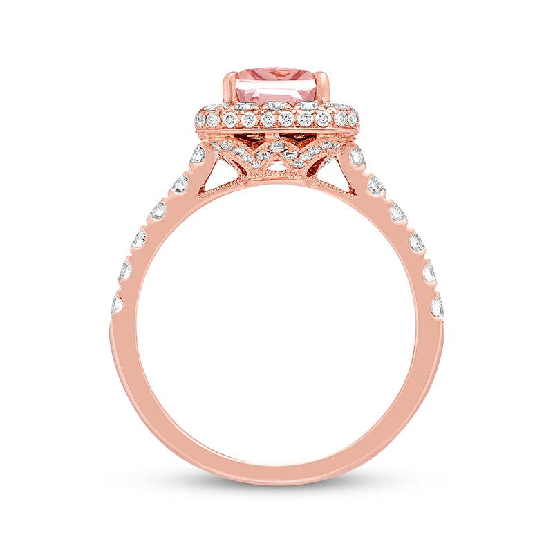 Main Image 3 of Previously Owned Neil Lane Morganite Engagement Ring 1 ct tw Diamonds 14K Rose Gold Size 4
