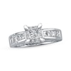 Thumbnail Image 1 of Previously Owned Diamond Engagement Ring 1-1/4 ct tw Princess & Round-cut 14K White Gold Size 4