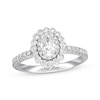Previously Owned Neil Lane Diamond Engagement Ring 7/8 ct tw Oval & Round-cut 14K White Gold