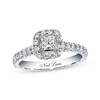 Thumbnail Image 1 of Previously Owned Neil Lane Engagement Ring 7/8 ct tw Princess & Round-cut Diamonds 14K White Gold Size 4.75