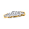 Thumbnail Image 1 of Previously Owned Three-Stone Diamond Ring 1 ct tw Round-cut 14K Yellow Gold Size 4