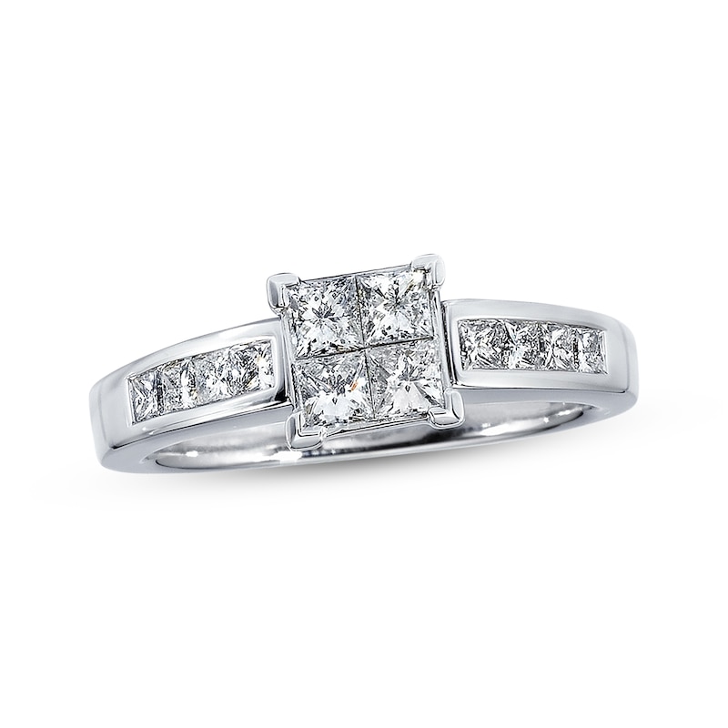 Main Image 1 of Previously Owned Diamond Engagement Ring 7/8 Carat tw 14K White Gold - Size 11.5