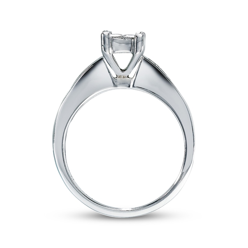 Main Image 3 of Previously Owned Diamond Engagement Ring 7/8 Carat tw 14K White Gold - Size 11.5