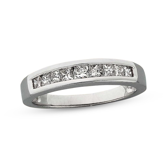Previously Owned Diamond Band 1/2 ct tw Princess-cut 14K White Gold Size 4.25